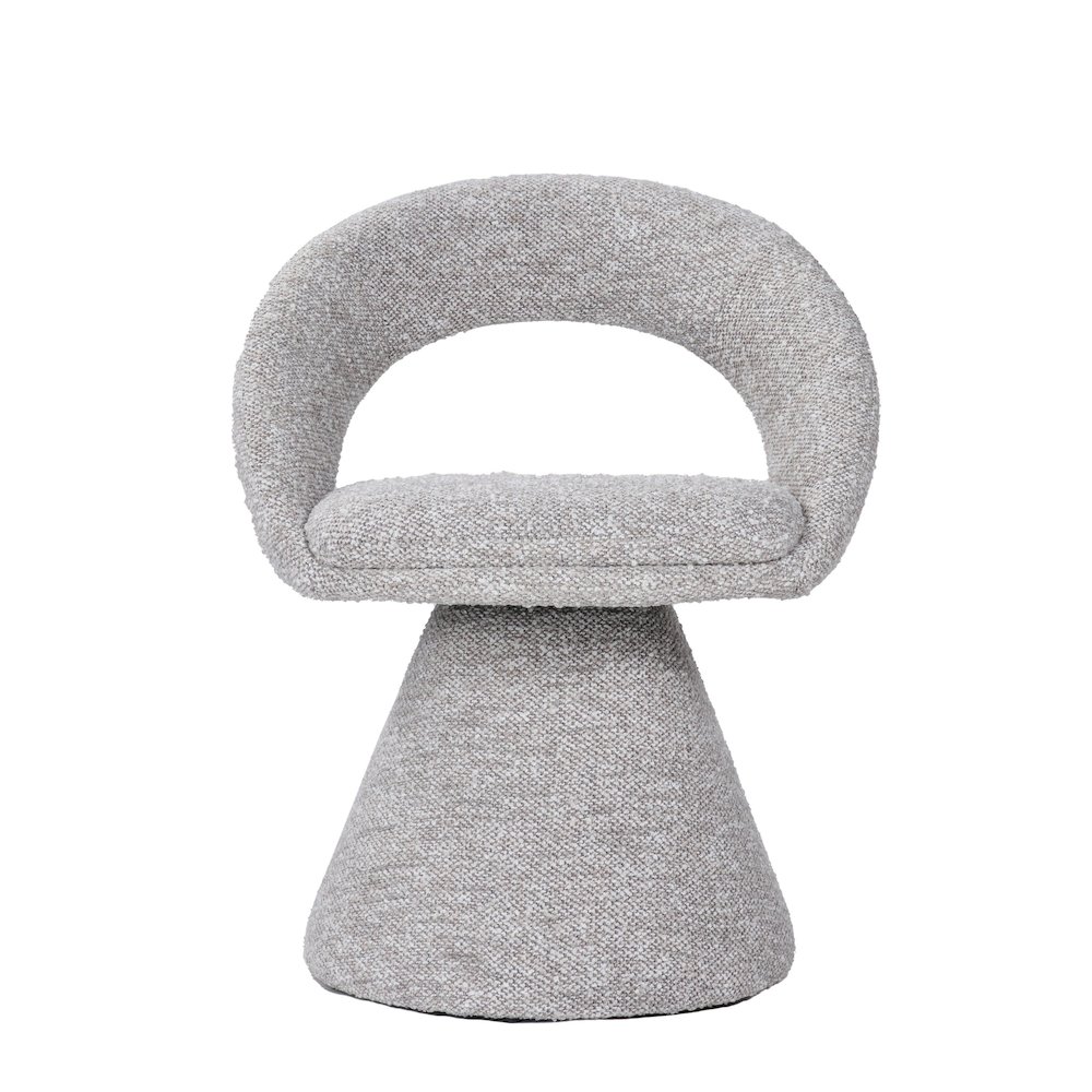 Wiles - Modern Grey Fabric Swivel Dining Chair. Picture 2