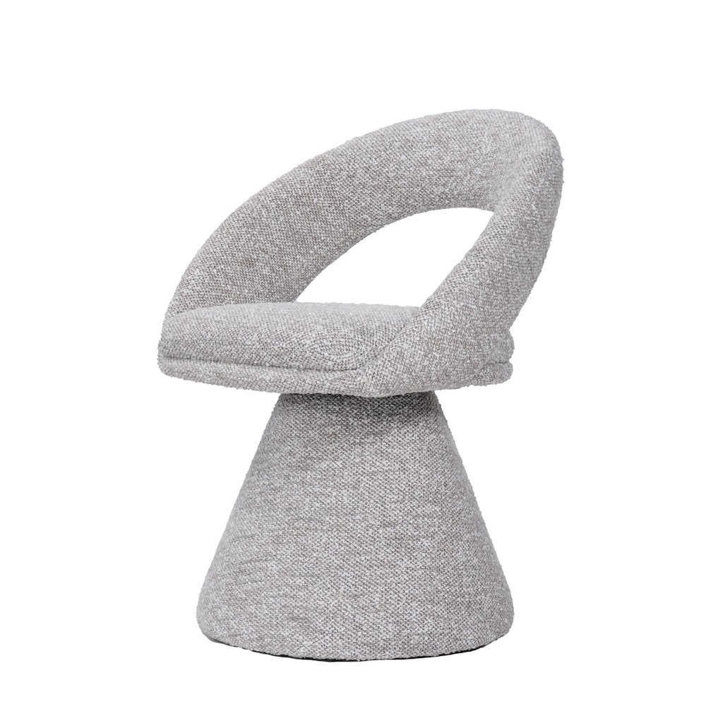 Wiles - Modern Grey Fabric Swivel Dining Chair. Picture 1