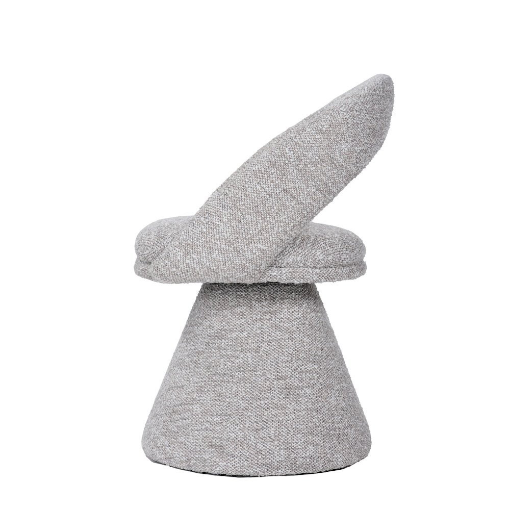 Wiles - Modern Grey Fabric Swivel Dining Chair. Picture 3