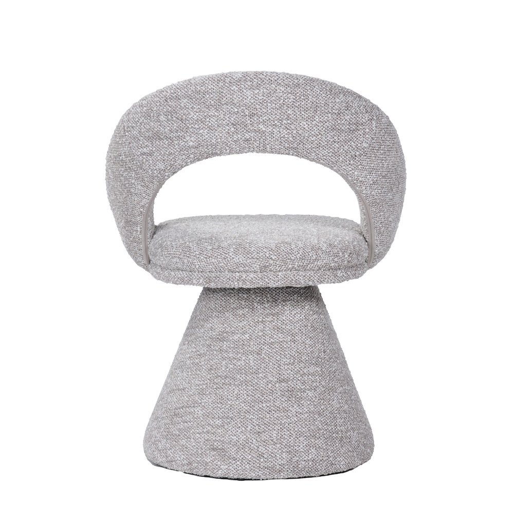Wiles - Modern Grey Fabric Swivel Dining Chair. Picture 5