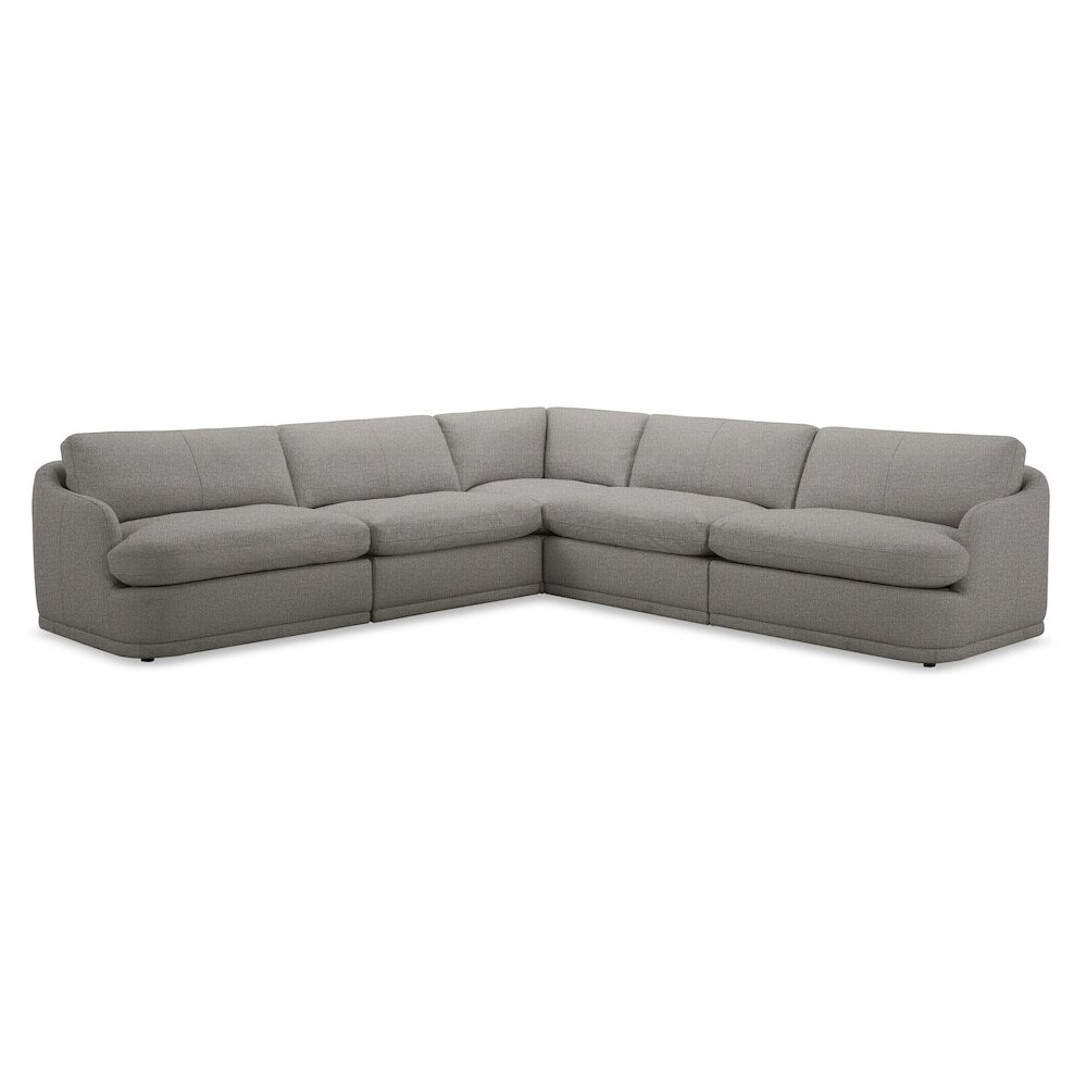 Divani Casa Chantry - Modern Grey Sand Fabric Sectional Sofa. Picture 1