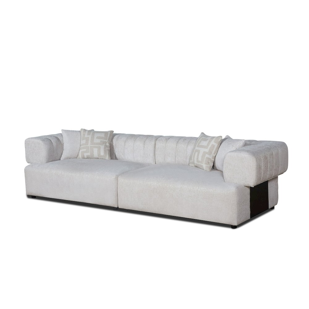 Divani Casa Moreno - Modern Beige Fabric 4-Seater Sofa. Picture 3