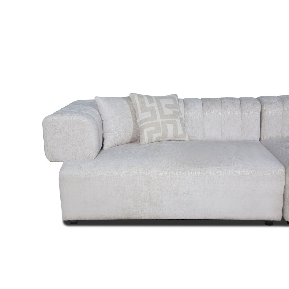 Divani Casa Moreno - Modern Beige Fabric 4-Seater Sofa. Picture 5