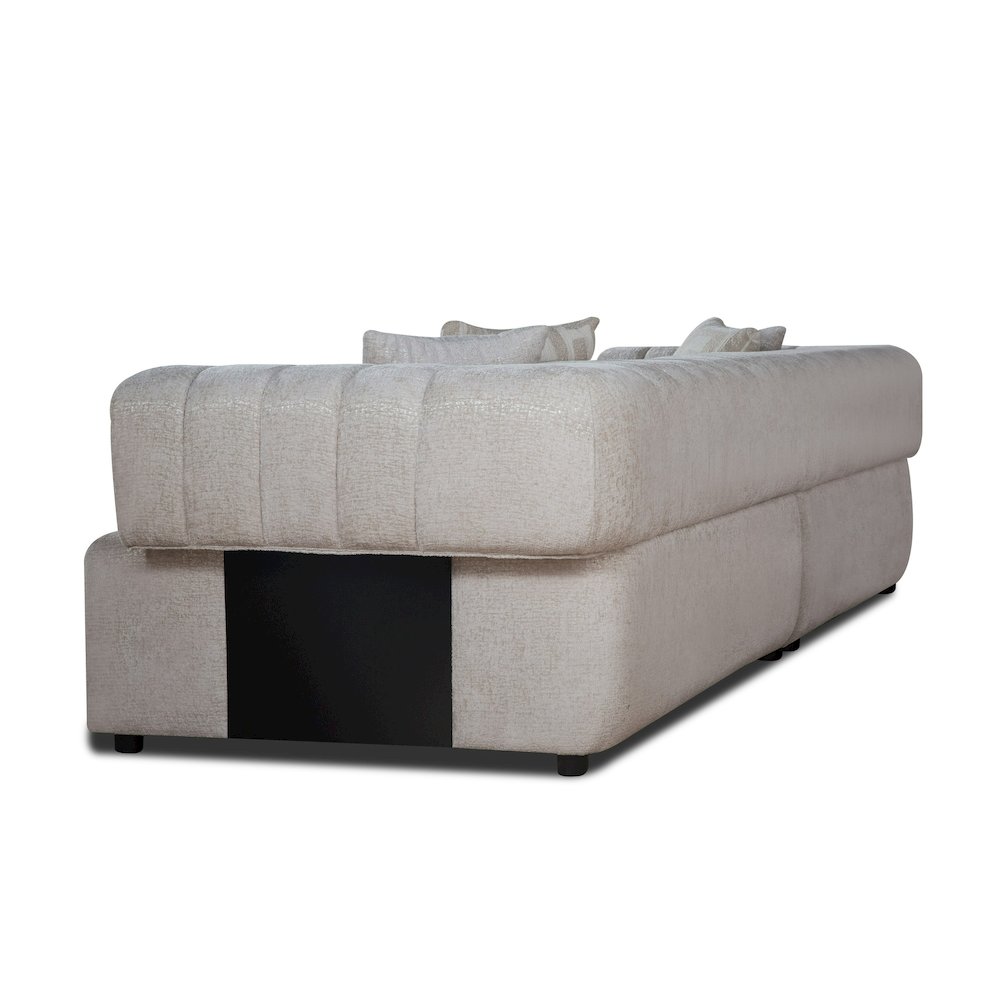 Divani Casa Moreno - Modern Beige Fabric 4-Seater Sofa. Picture 8