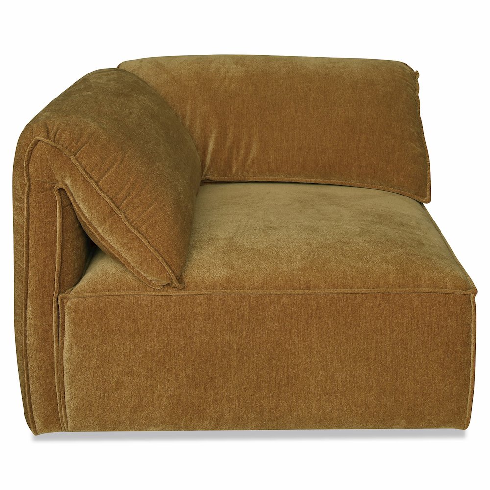 Divani Casa Gene - Modern Ochre Fabric 5-Piece Modular Sectional Sofa. Picture 7