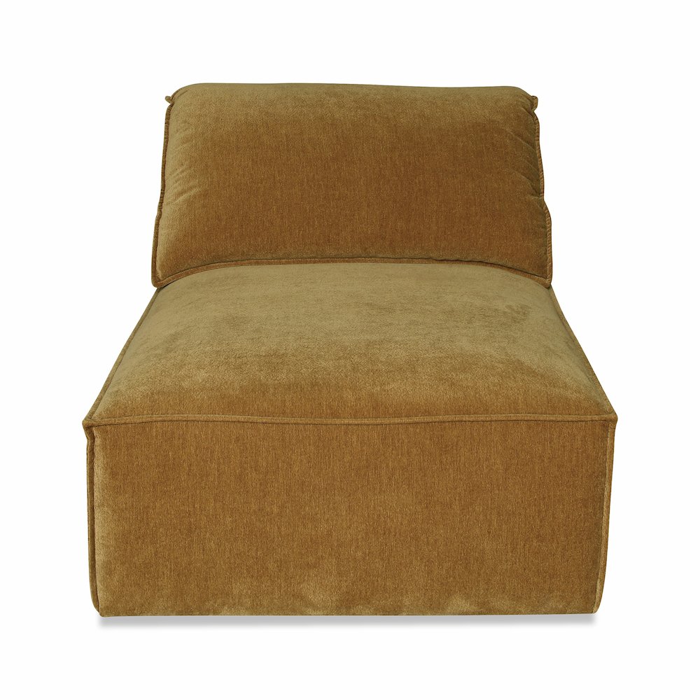 Divani Casa Gene - Modern Ochre Fabric Modular Armless Sectional Seat. Picture 1