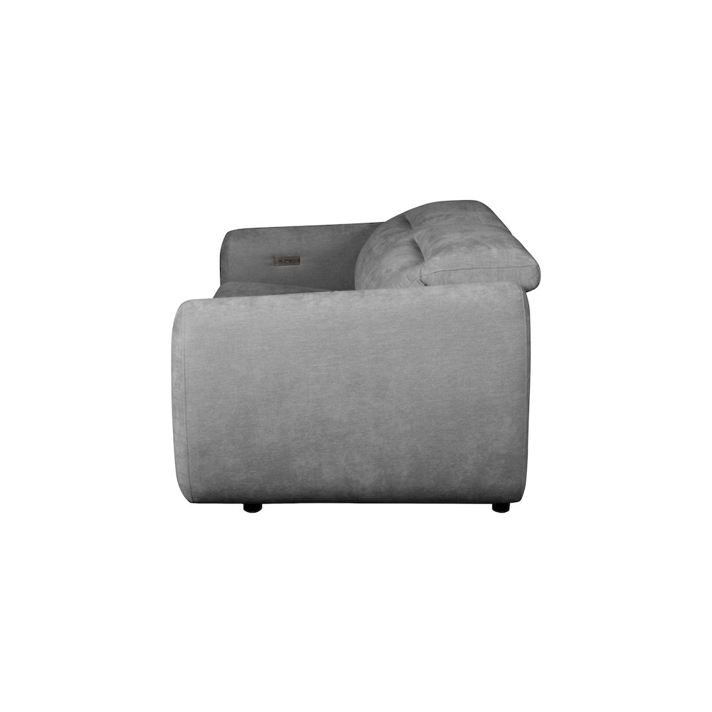 Divani Casa Brevig - Modern Grey Fabric Sofa 2 Recliners. Picture 3