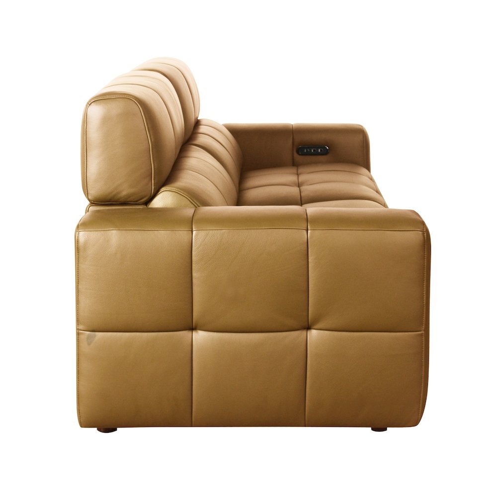 Divani Casa Chevak - Modern Brown Leather Sofa 2 Recliners. Picture 3