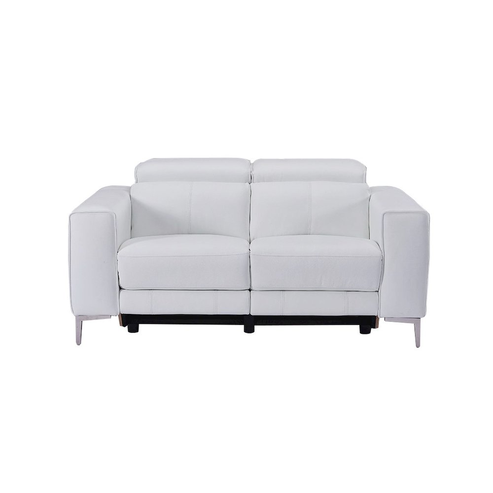 Divani Casa Chignik - Modern White Leather Sofa 2 Recliners. Picture 3