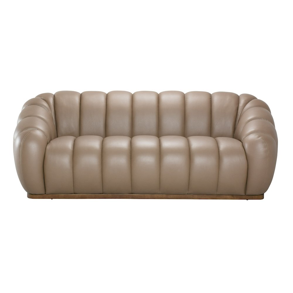 Divani Casa Ekwok - Modern Tan Leather Sofa. Picture 1