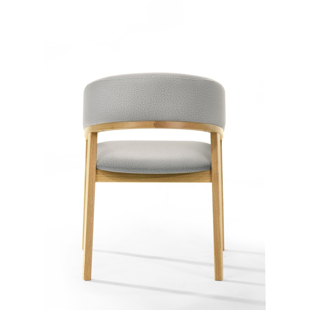 Truman - Mid-Century Modern Grey + Natural Oak Dining Chair. Picture 3