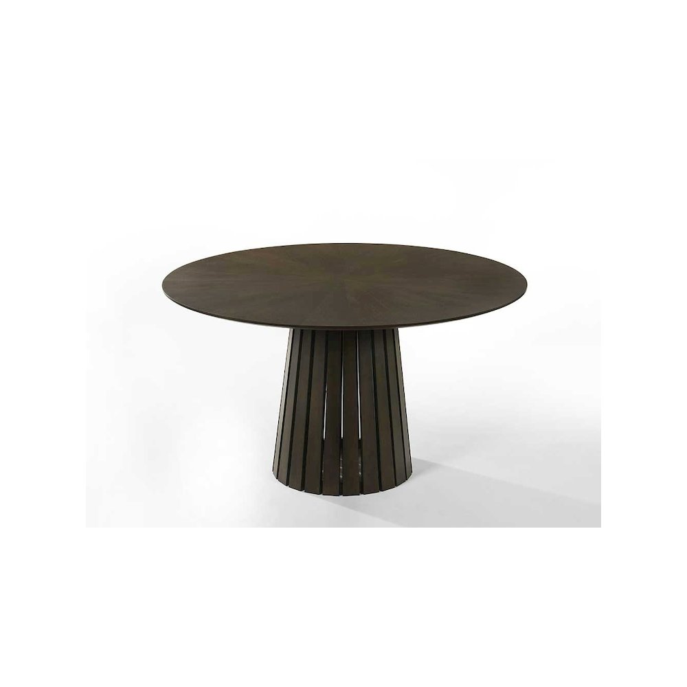Weiss - Mid-Century Modern Wenge Round Dining Table. Picture 1