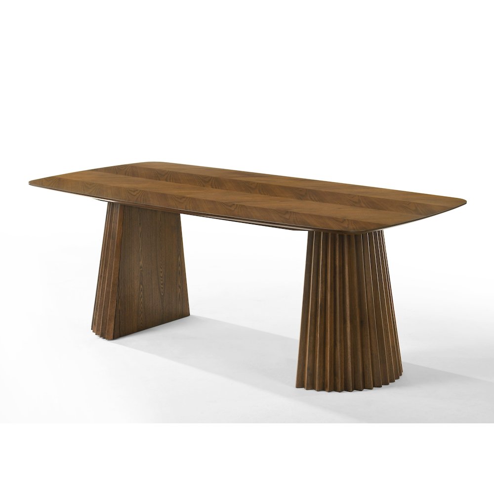 Sacks - Mid-Century Modern Herringbone Walnut Dining Table. Picture 2