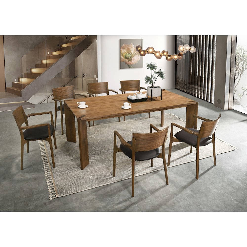 Edelman - Mid-Century Modern Walnut Dining Table. Picture 3