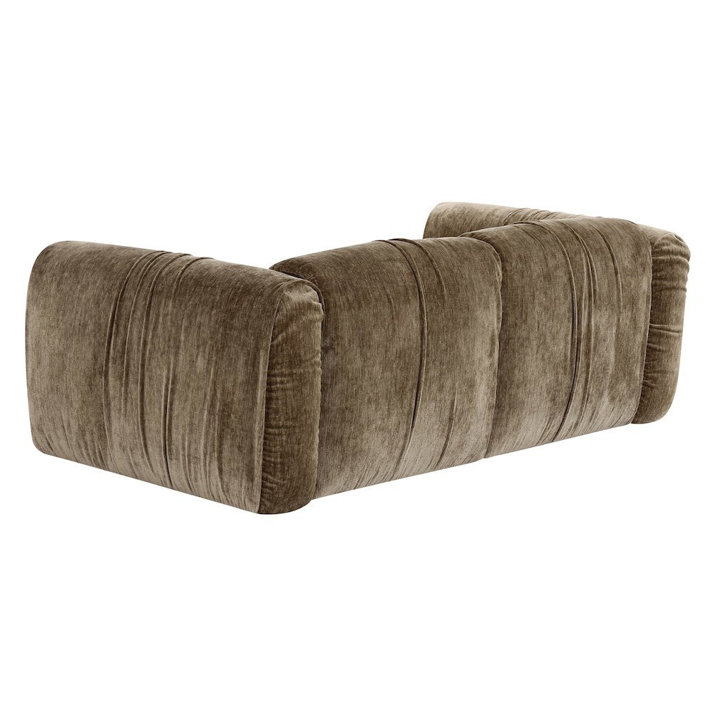 Siegal - Modern Olive Green Fabric Loveseat Sofa. Picture 3