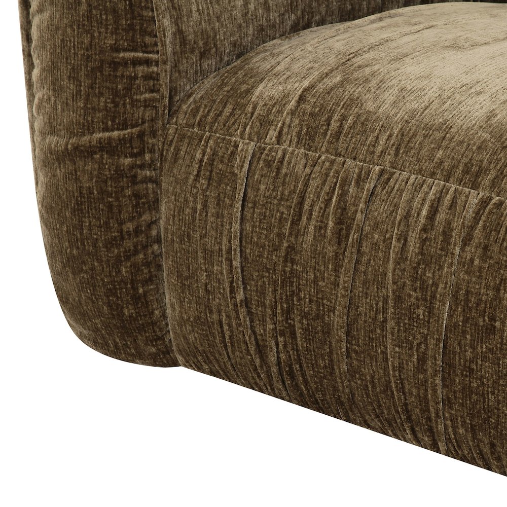 Siegal - Modern Olive Green Fabric Loveseat Sofa. Picture 5