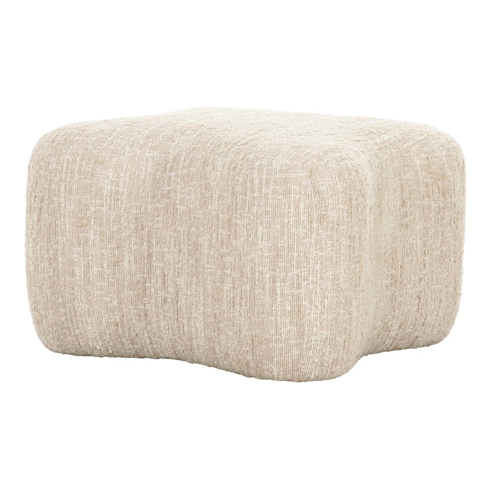 Spiro - Modern Beige Fabric Ottoman. Picture 2