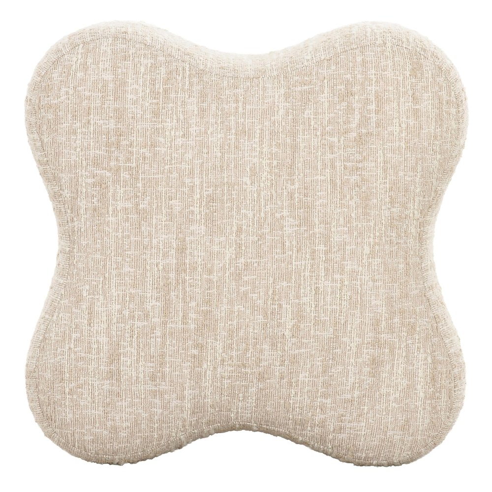 Spiro - Modern Beige Fabric Ottoman. Picture 3
