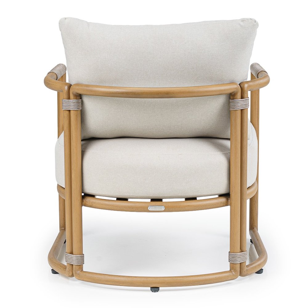 Malta - Outdoor Light Grey + Teak Sofa Set. Picture 9