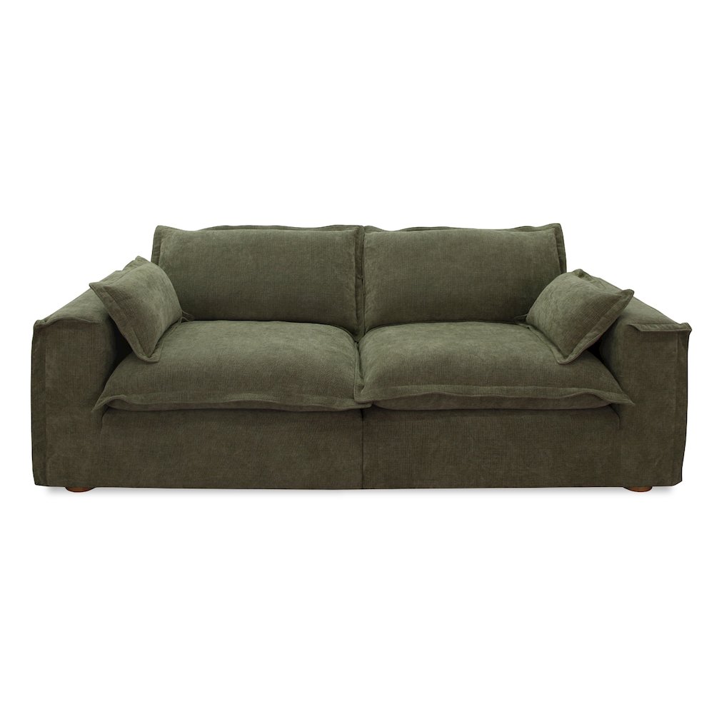 Durbin - Modern Green Fabric Sofa. Picture 1