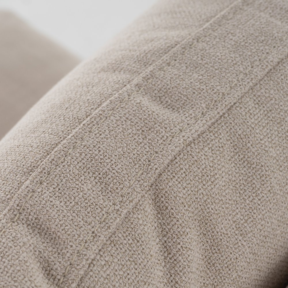 Adrian - Modern Beige Fabric Dining Chair with Castor Wheels. Picture 8