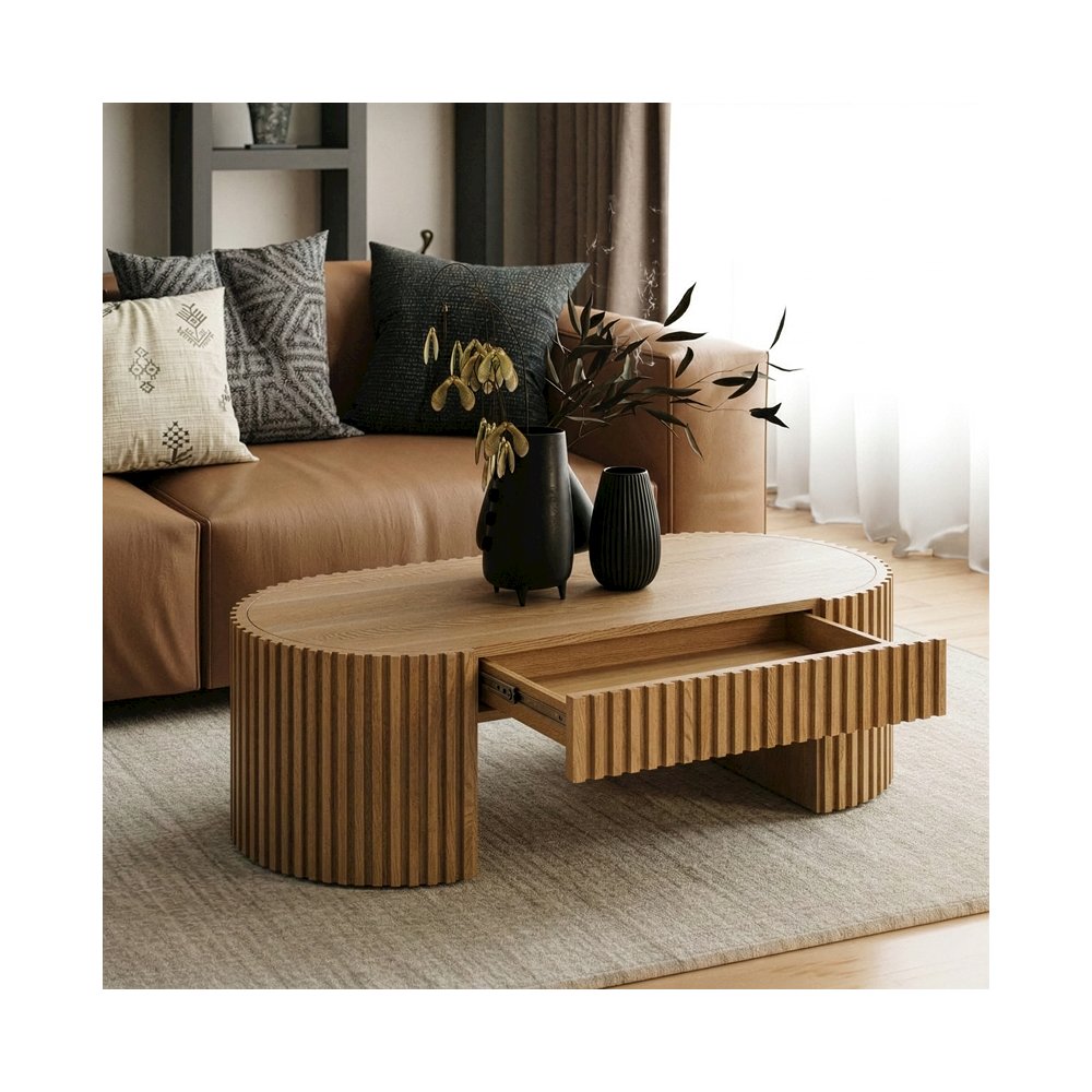 Albrite - Modern Natural Ash Coffee Table. Picture 7