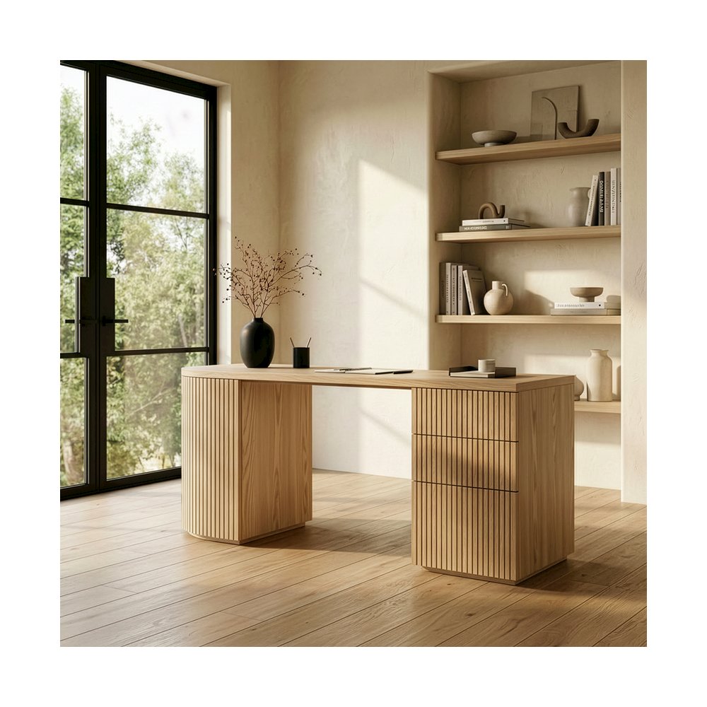 Albrite - Modern Natural Ash Desk. Picture 9