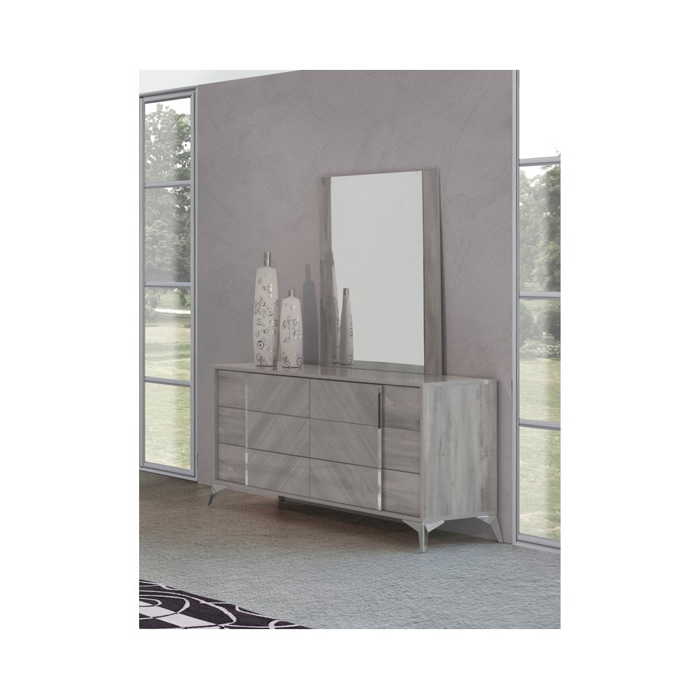 Nova Domus Alexa Italian Modern Grey Mirror. Picture 4