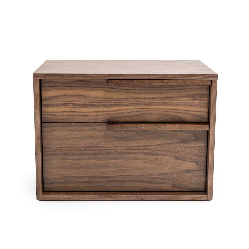 Modrest Amberlie - Modern Walnut Nightstand. Picture 1