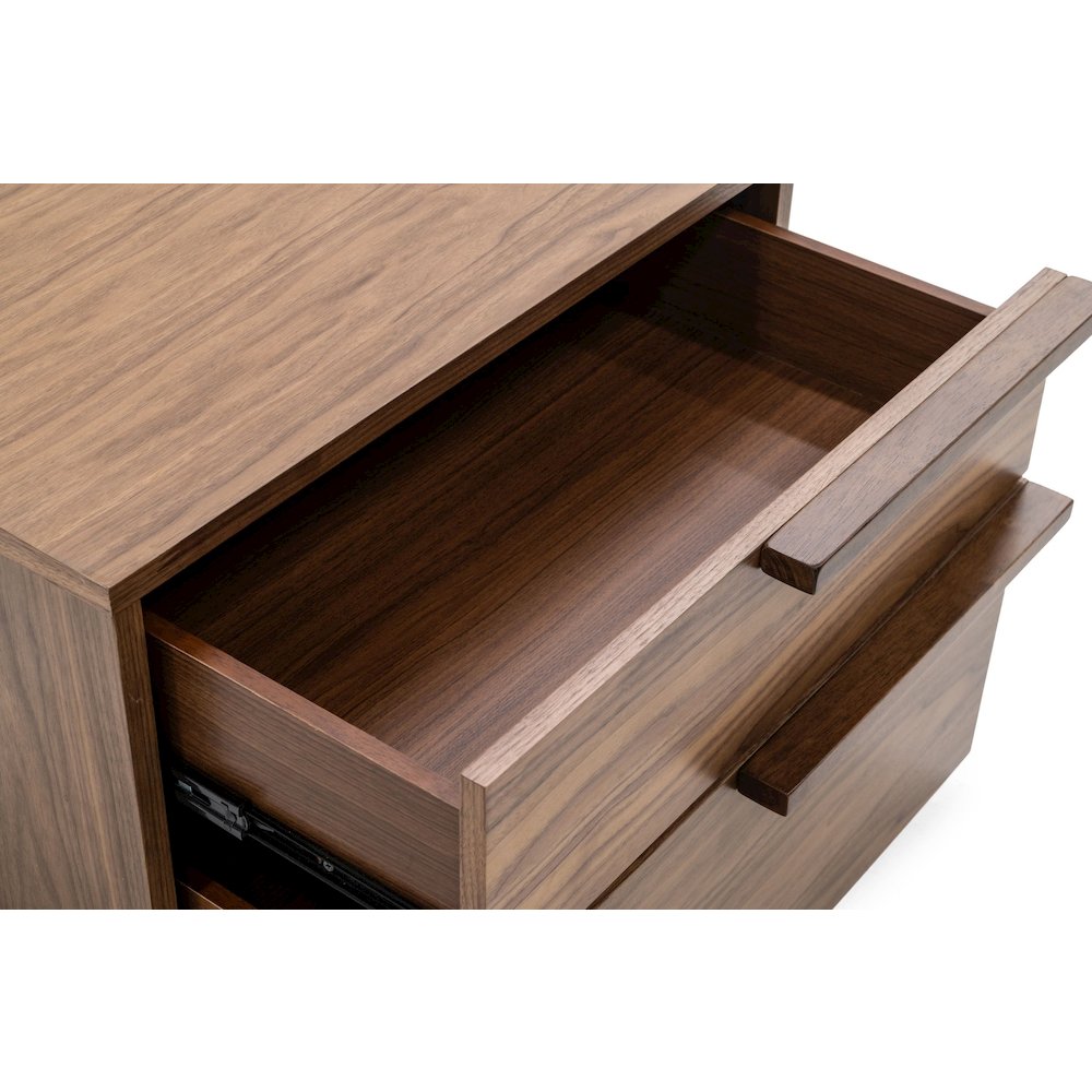 Modrest Amberlie - Modern Walnut Nightstand. Picture 3
