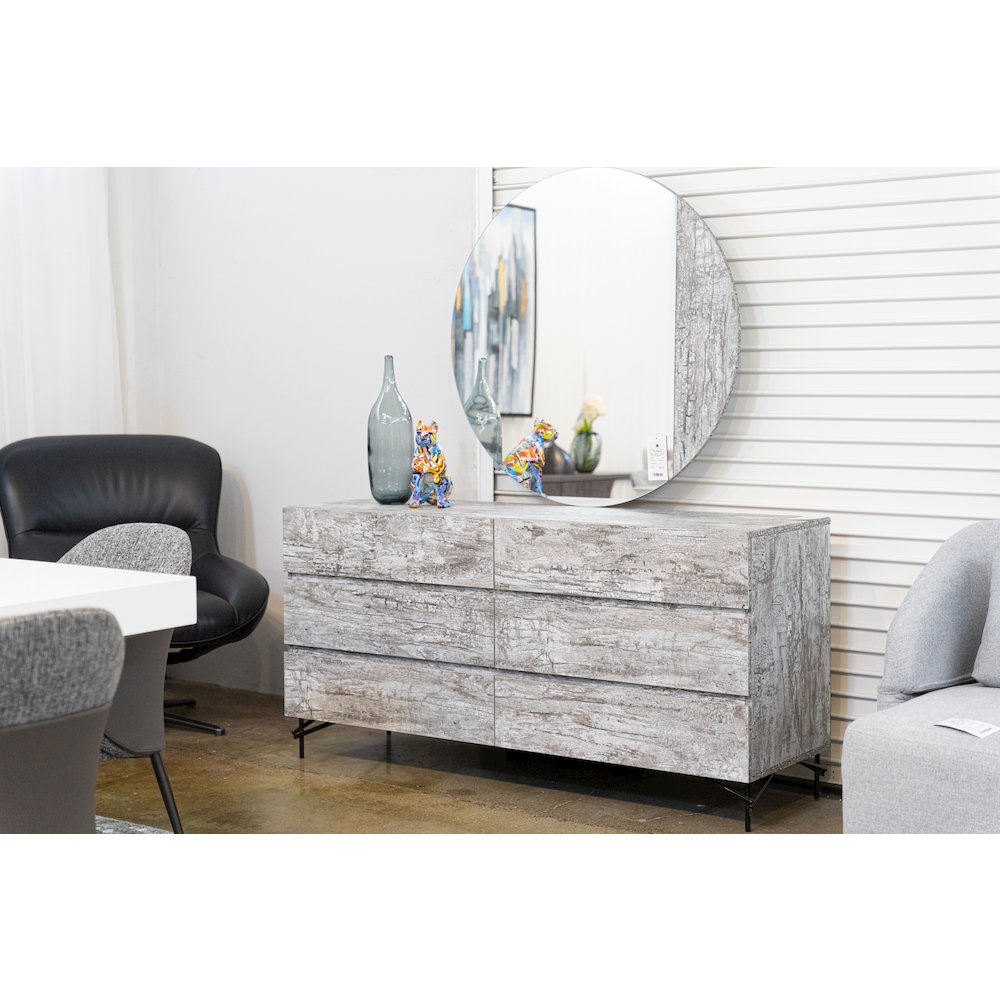 Nova Domus Aria - Italian Modern Multi Grey with texture  Dresser. Picture 9