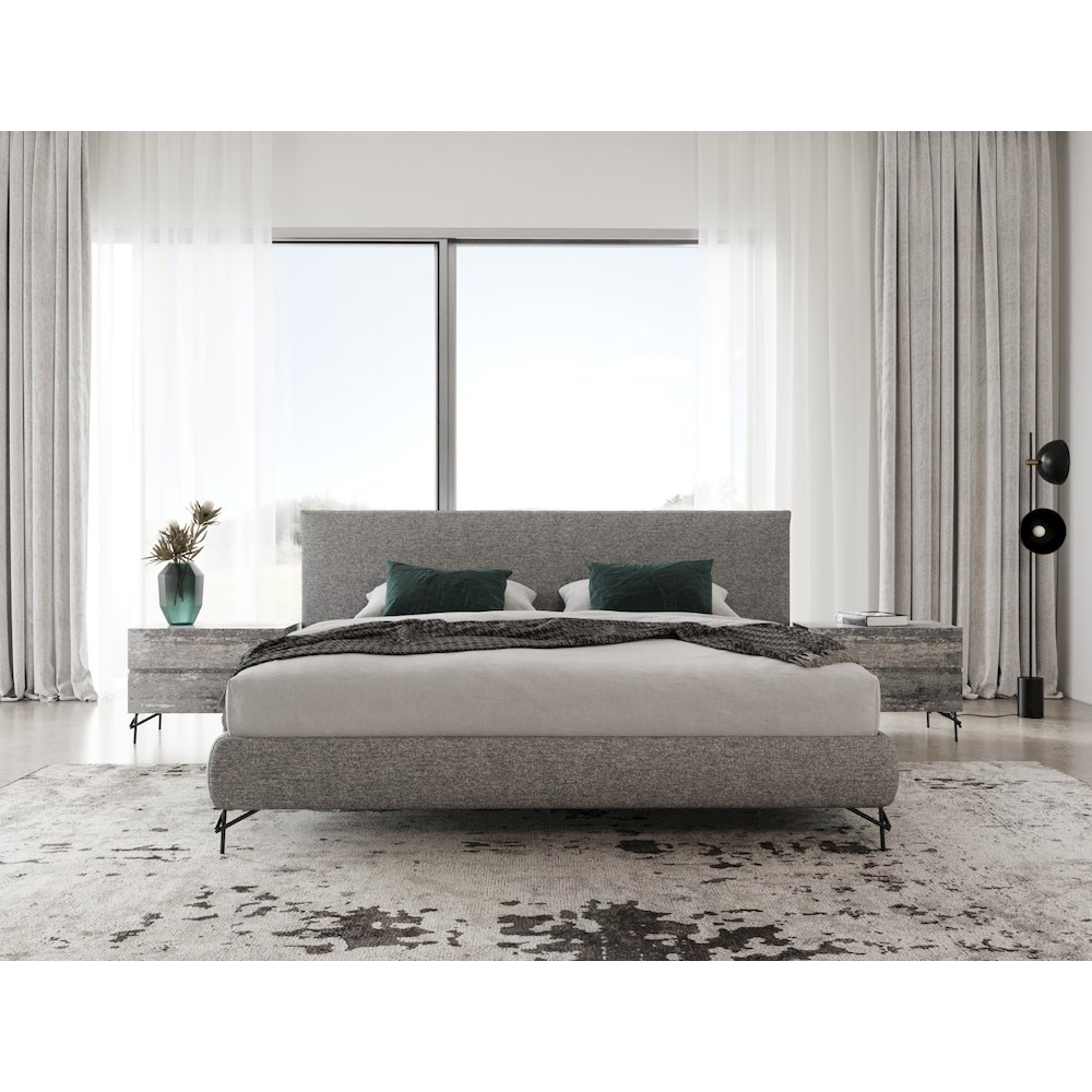Nova Domus Aria - Queen Modern Grey Bed. Picture 3