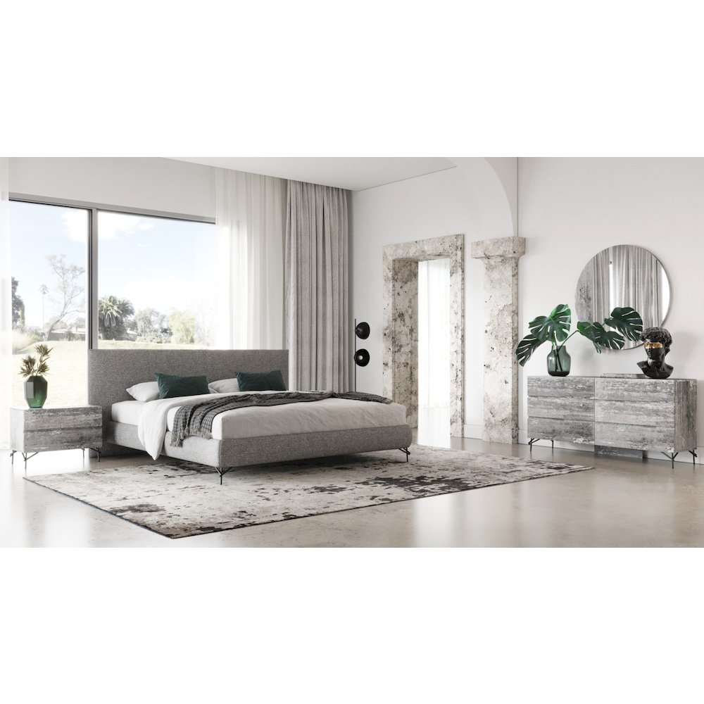 Nova Domus Aria - Queen Modern Grey Bed. Picture 2