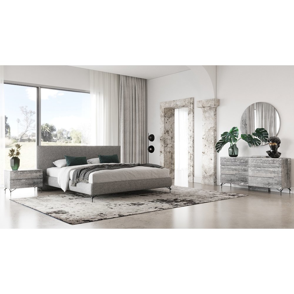 Nova Domus Aria - Italian Modern Multi Grey Q Bedroom Set. Picture 1