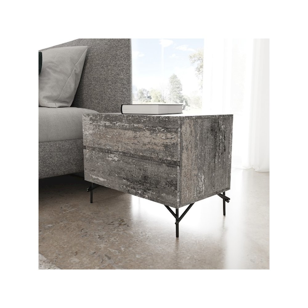 Nova Domus Aria - Italian Modern Multi Grey Q Bedroom Set. Picture 3