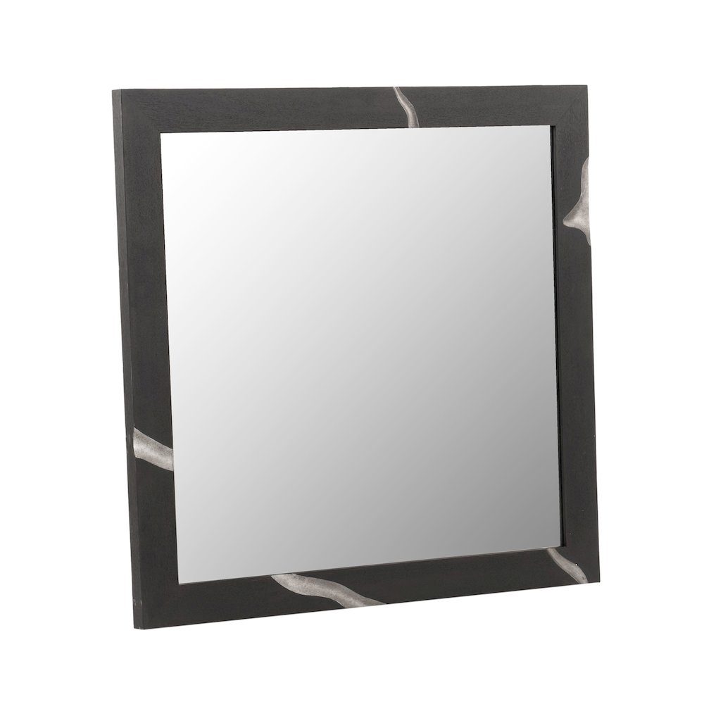 Modrest Aspen - Modern Matte Brown Ash & Silver Mirror. Picture 3