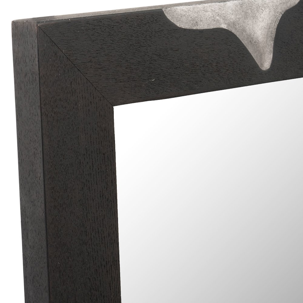 Modrest Aspen - Modern Matte Brown Ash & Silver Mirror. Picture 5