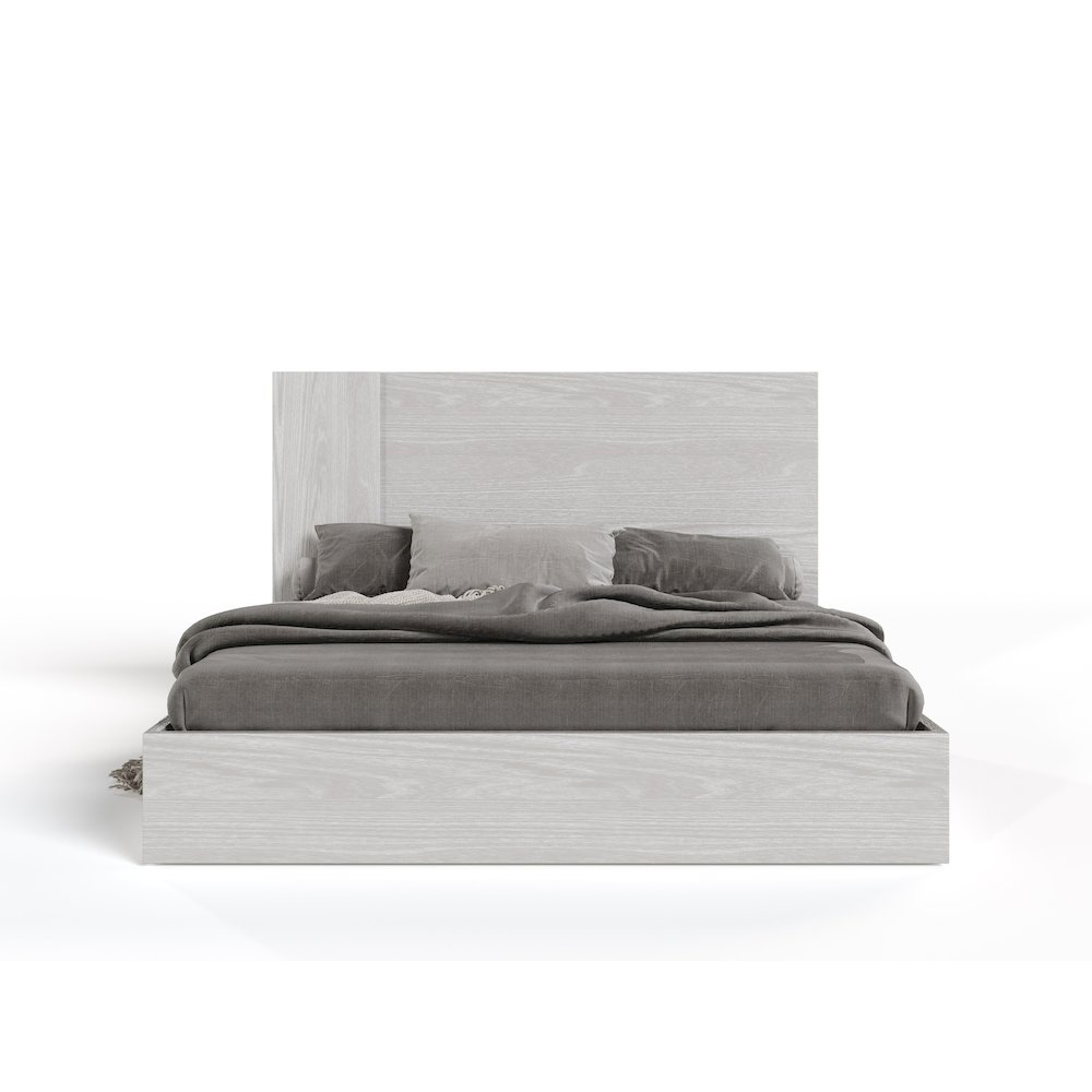 Nova Domus Asus - Queen Modern White Bed. Picture 1