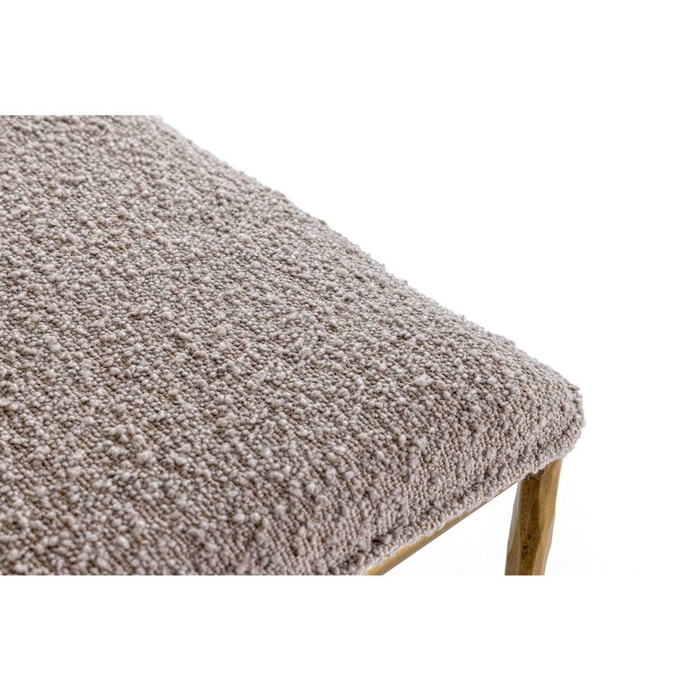 Modrest Atlanta - Modern Beige Fabric & Brass Counter Chair. Picture 6