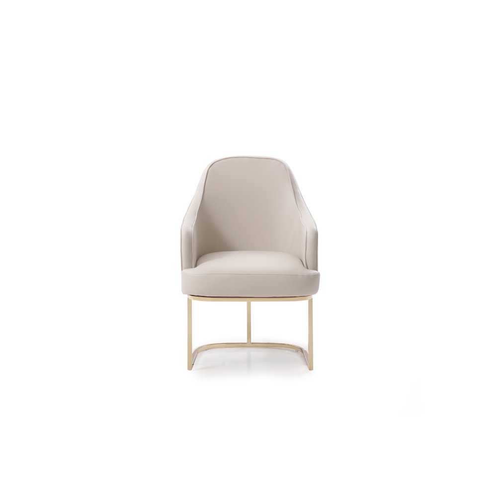 Modrest Tyler - Modern Grey + Gold Dining Chair. Picture 5