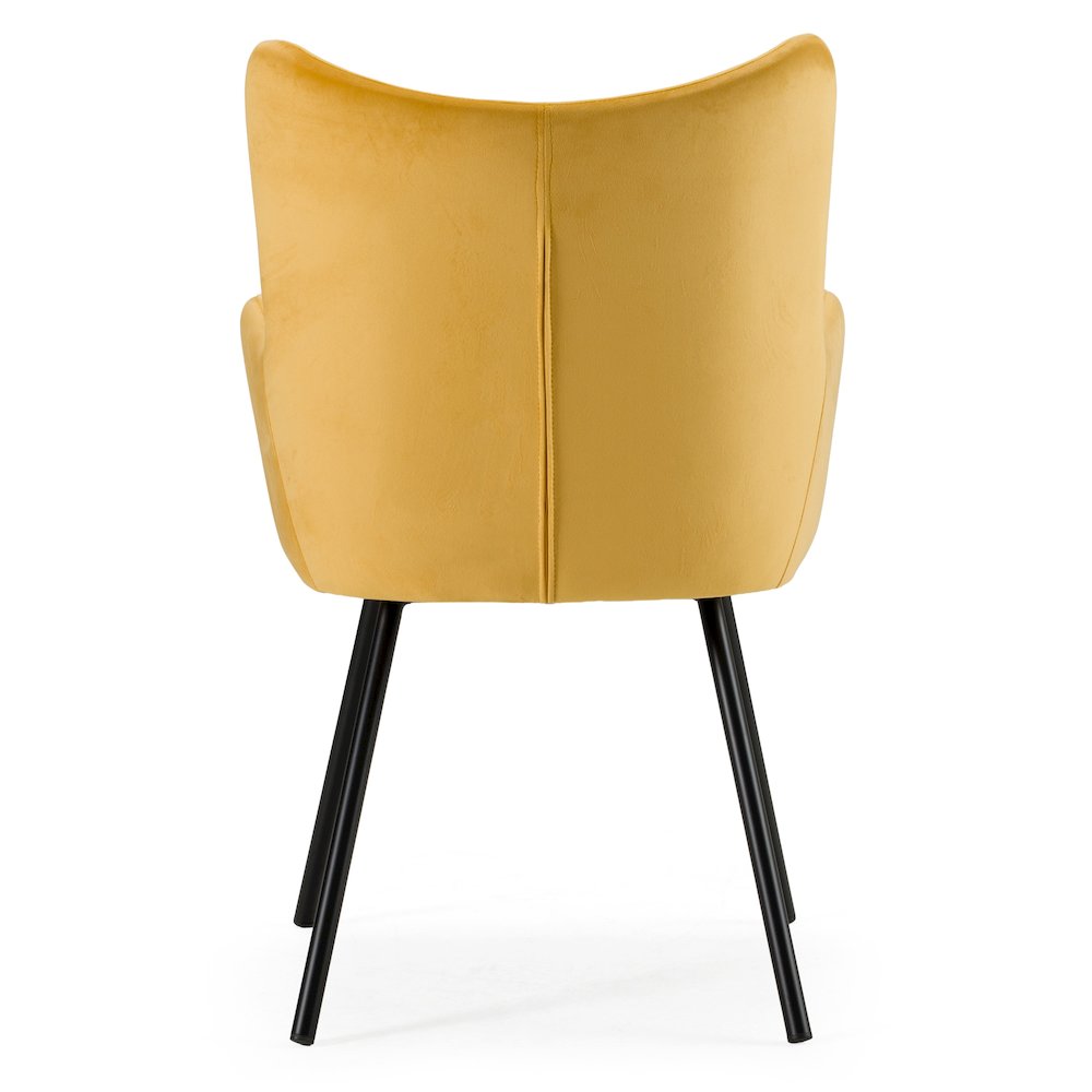 Barrett - Modern Yellow Velvet Dining Chair. Picture 5