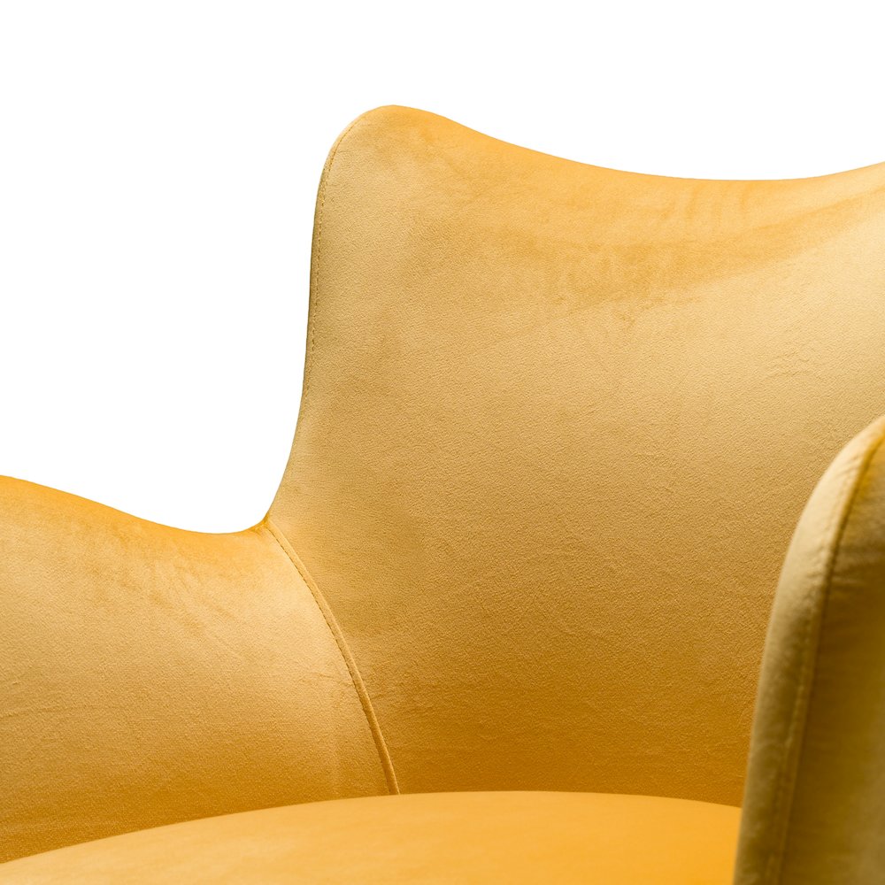 Barrett - Modern Yellow Velvet Dining Chair. Picture 6