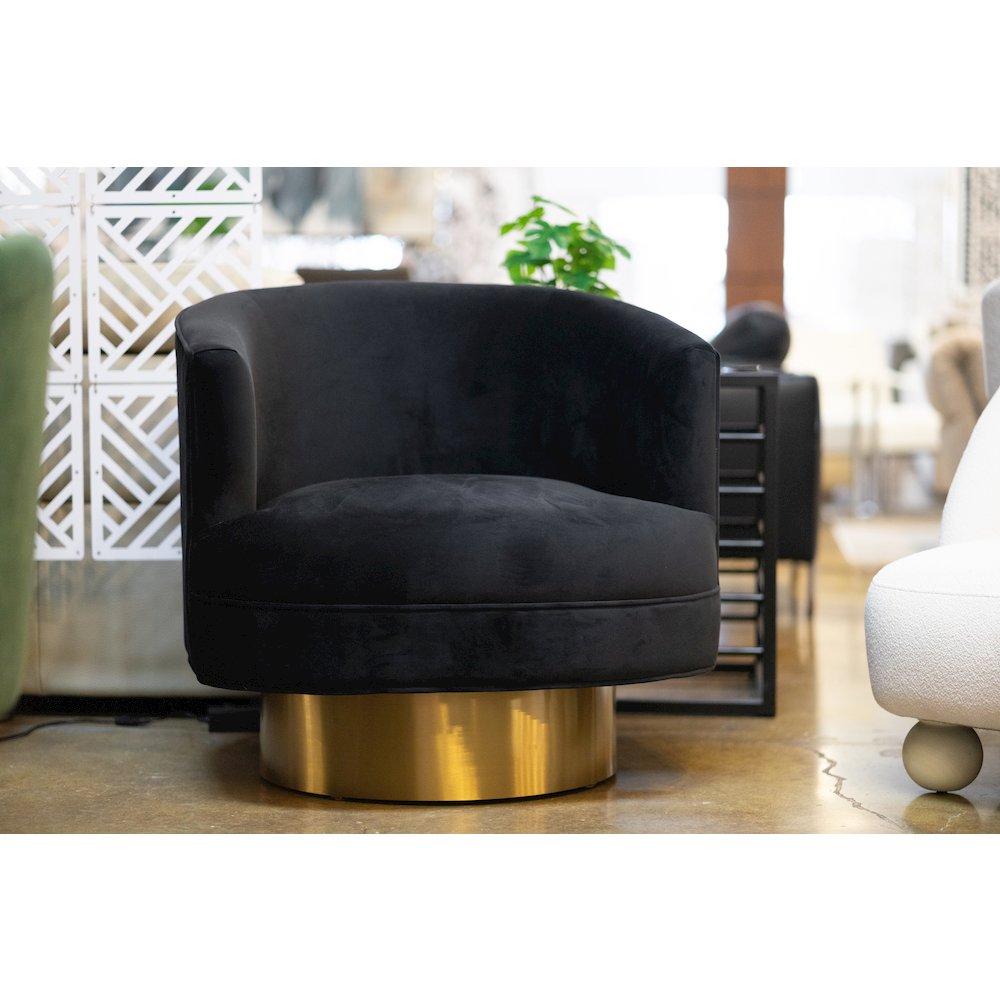 Divani Casa Basalt - Modern Black Fabric Accent Chair. Picture 7