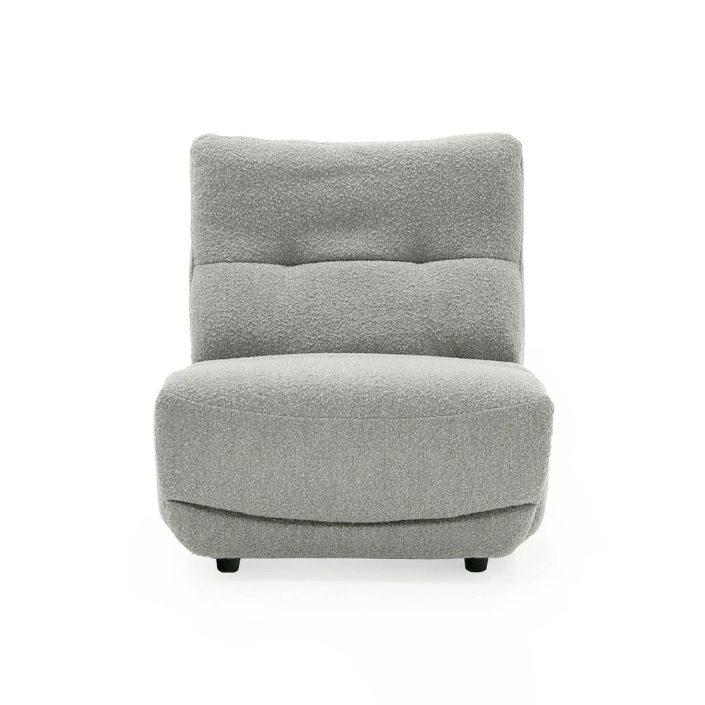 Divani Casa Basil - Modern Grey Fabric Small Electric Recliner Chair. Picture 2