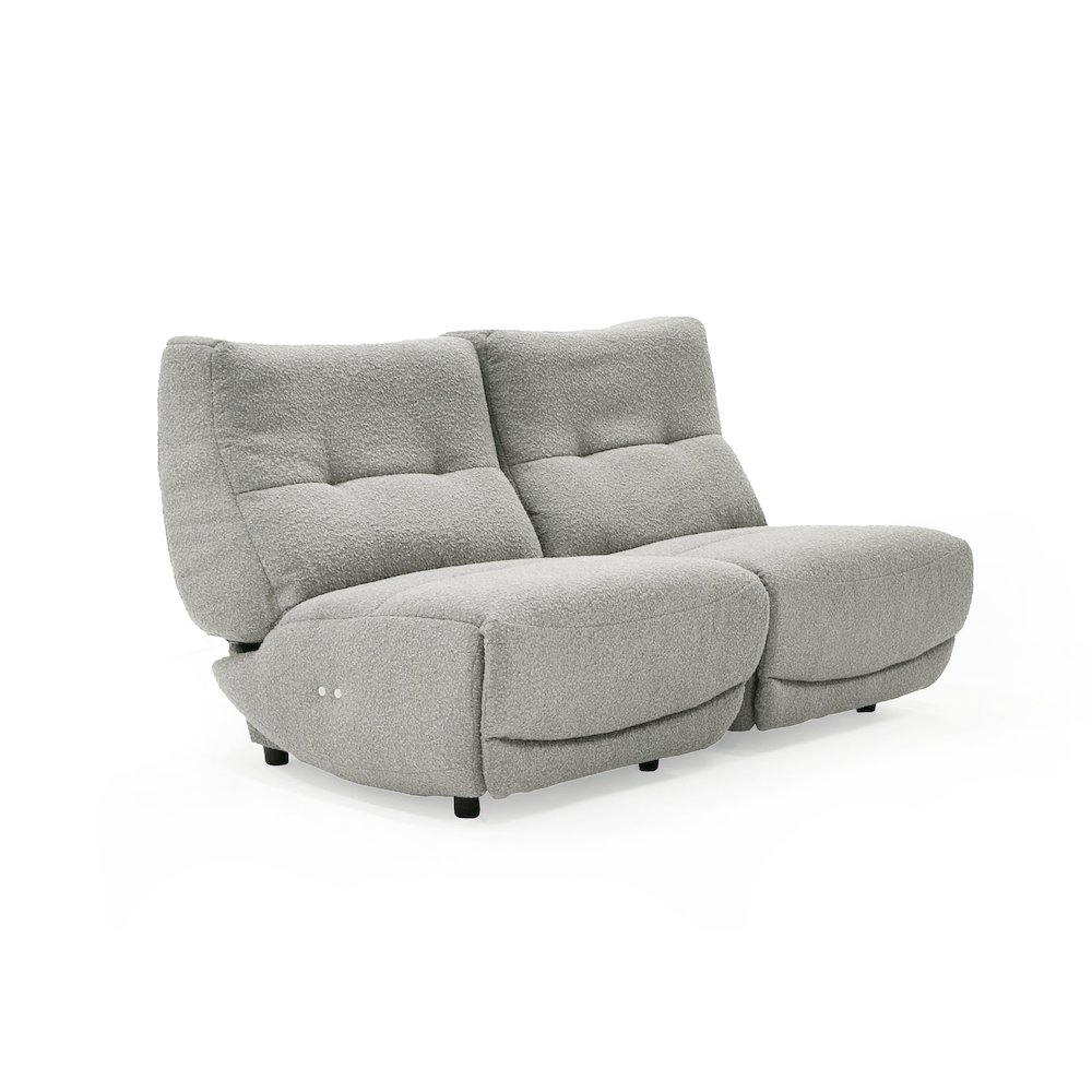 Divani Casa Basil - Modern Grey Fabric Small Electric Recliner Chair. Picture 8