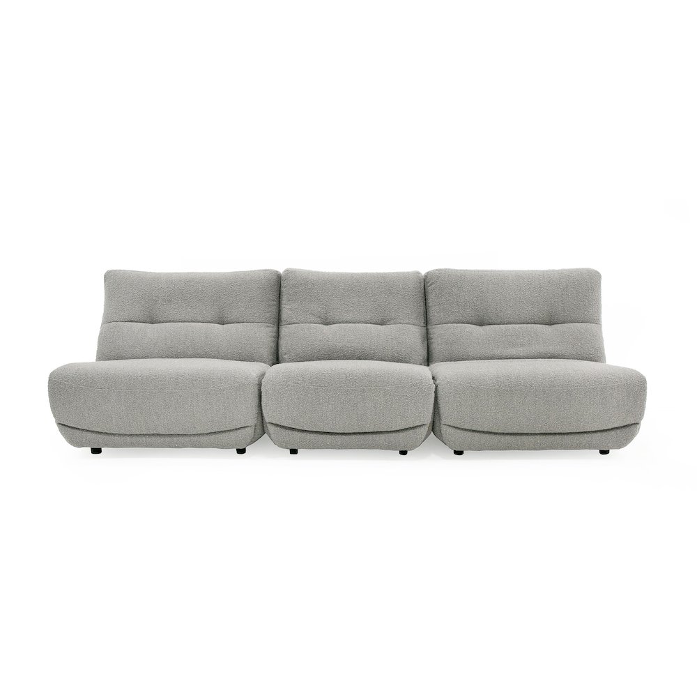 Divani Casa Basil - Modern Grey Fabric Small Electric Recliner Chair. Picture 9