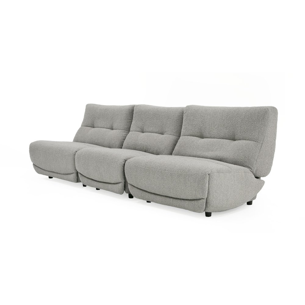 Divani Casa Basil - Modern Grey Fabric Small Electric Recliner Chair. Picture 10