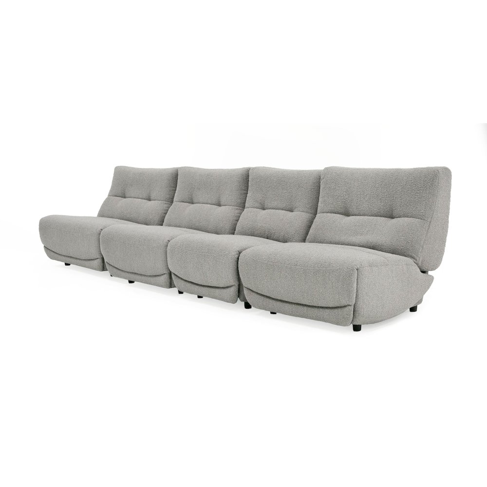 Divani Casa Basil - Modern Grey Fabric Small Electric Recliner Chair. Picture 11