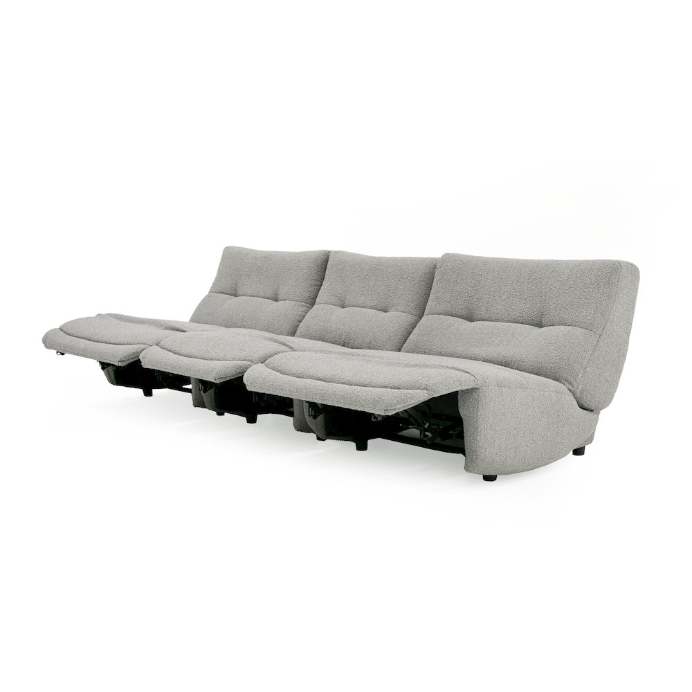 Divani Casa Basil - Modern Grey Fabric Small Electric Recliner Chair. Picture 12