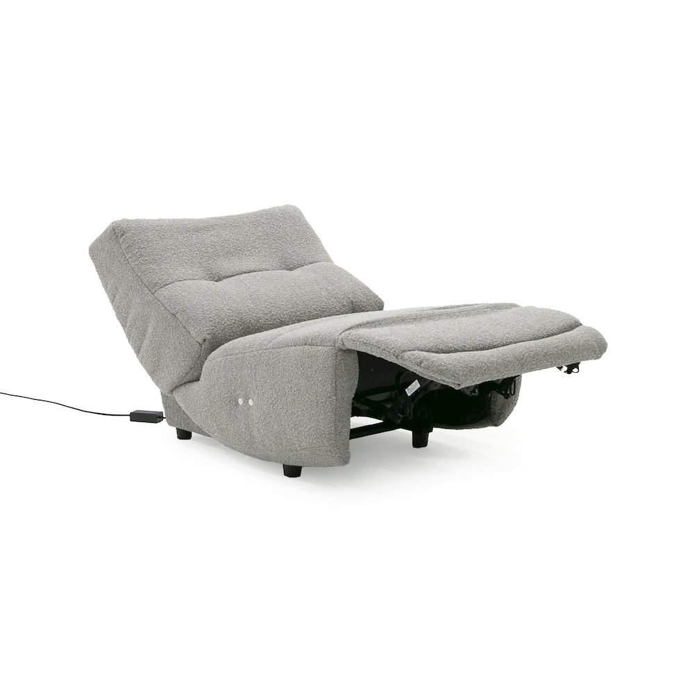 Divani Casa Basil - Modern Grey Fabric Small Electric Recliner Chair. Picture 4